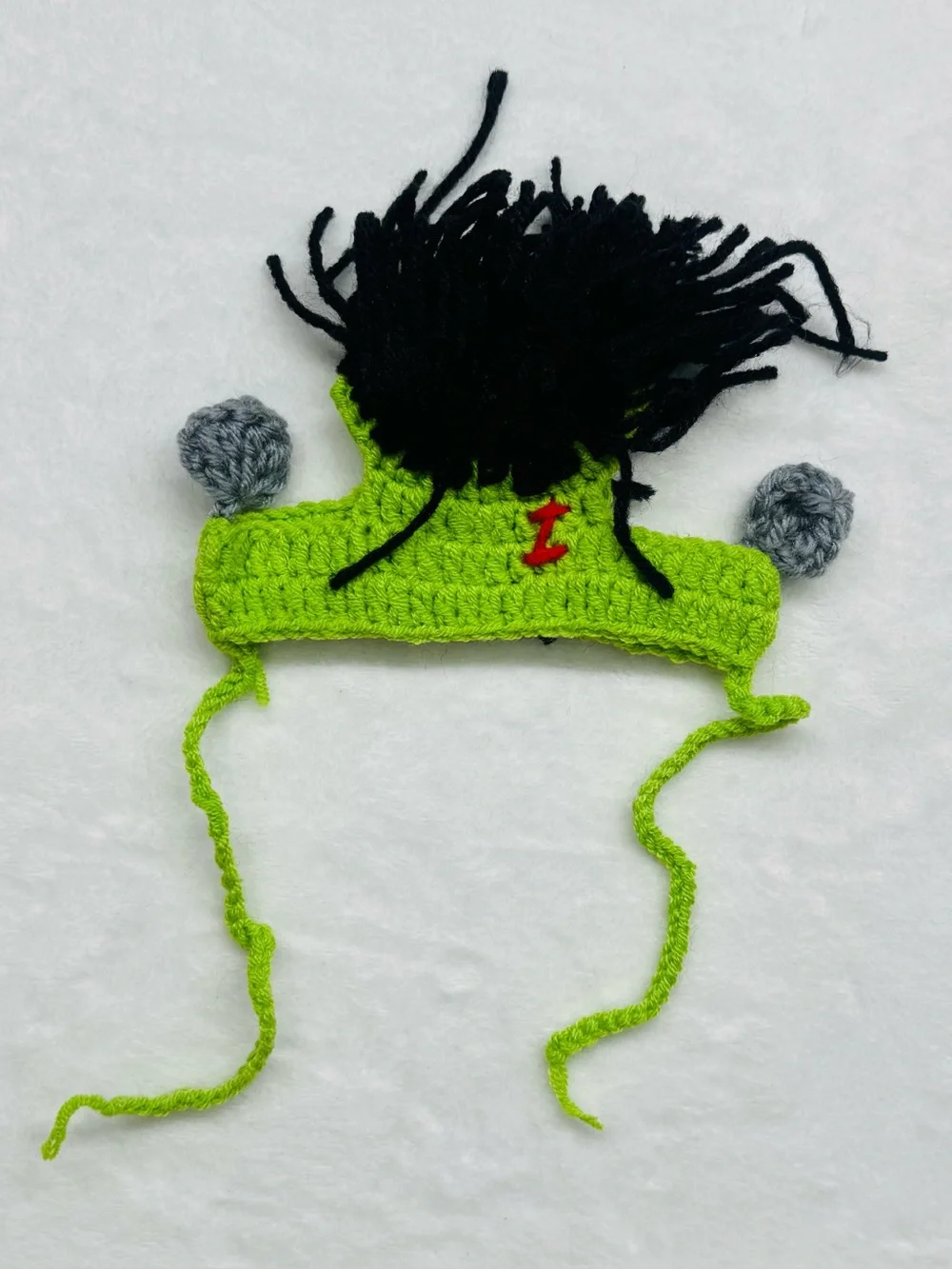 Frankenstein Monster Pet Costume Hat – Knit Yarn Wig